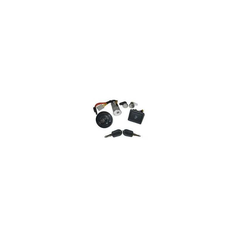 ​Kit complet serrures Renault Clio 1 ( serrures de portes et de coffre , antivol de direction , bouchon de reservoir ) 81033