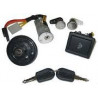 ​Kit complet serrures Renault Clio 1 ( serrures de portes et de coffre , antivol de direction , bouchon de reservoir ) 81033