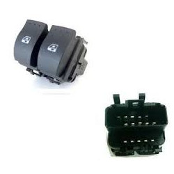 Boutons de lève vitre Nissan Primastar Opel Vivaro Renault : clio 2 , megane 2 , laguna 2 , scenic 2 , trafic  BLVnoir