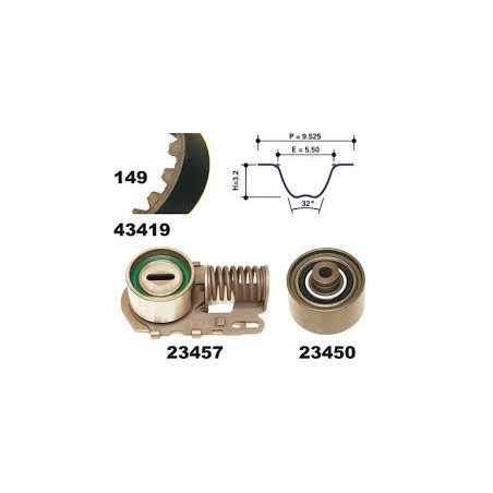 Kit distribution Citroen : Evasion , Xantia , Xm , Fiat Ulysse , Lancia Zeta , Peugeot : 406 , 605 , 806 (2.1 TD) Mapco 23419...