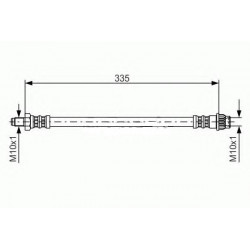 Flexible de frein avant Renault : Mégane 2 , Mégane 2 CC , Scénic 2 ( longueur : 455mm ) 411271 First Flexible de frein