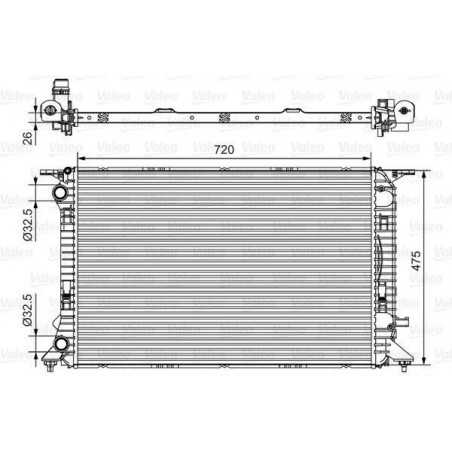 Radiateur moteur Audi : A4 , A5 , A6 , Q5 R13636 First Radiateur