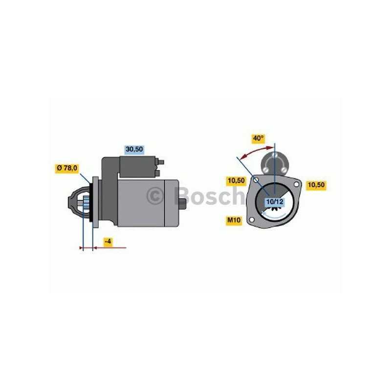 Démarreur Renault : Espace , Fuego , Master , R18 , R21 , R25 , Safrane , Trafic , ( BOSCH : 0986010590 ) 0986010590 Bosch VH