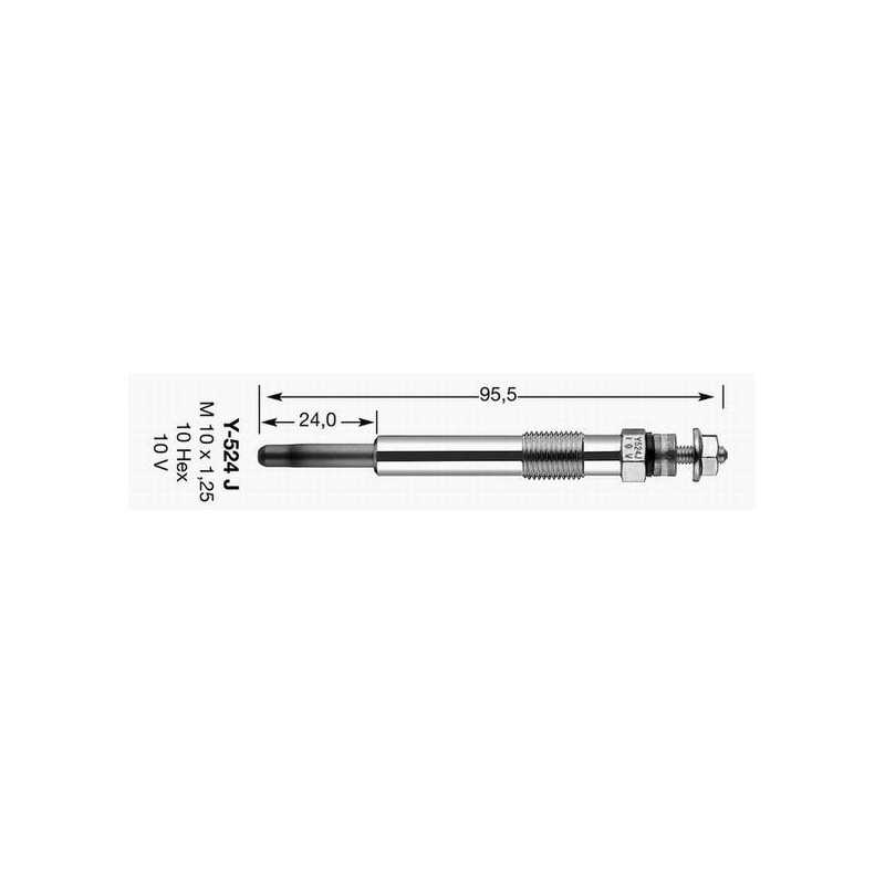 Bougie de préchauffage Ford : C-max, Courrier, Fiesta, Focus, Galaxy, Mondeo, S-max, Tourneo, Transit ( NGK : DP27 ) DP27 Fir...