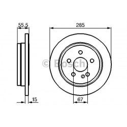 Jeu de 2 disques de frein arrière Mercedes ML 0986478469