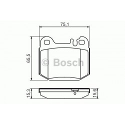 Jeu de 4 plaquettes de frein arrière Mercedes ML ( BOSCH : 0986494410 ) 0986494410 BF-AUTOPARTS Plaquette de frein