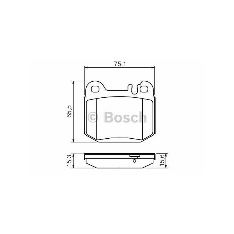 Jeu de 4 plaquettes de frein arrière Mercedes ML ( BOSCH : 0986494410 ) 0986494410 BF-AUTOPARTS Plaquette de frein