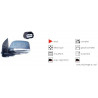 Rétroviseur électrique avec clignotant et eclairage de seuil coté droit Nissan : Navara , Pathfinder ( couleur noire ) 61385...
