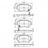 Jeu de 4 plaquettes de frein avant Nissan : Micra , Note , Suzuki Swift J3608026