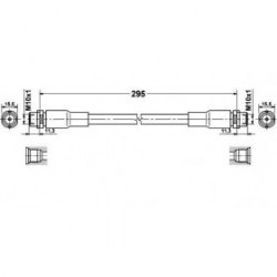 Flexible de frein avant Audi : A4 ( B5 , B6 ) , A6 ( 4B , C5 ) , Volkswagen Passat ( 3B ) 109 394