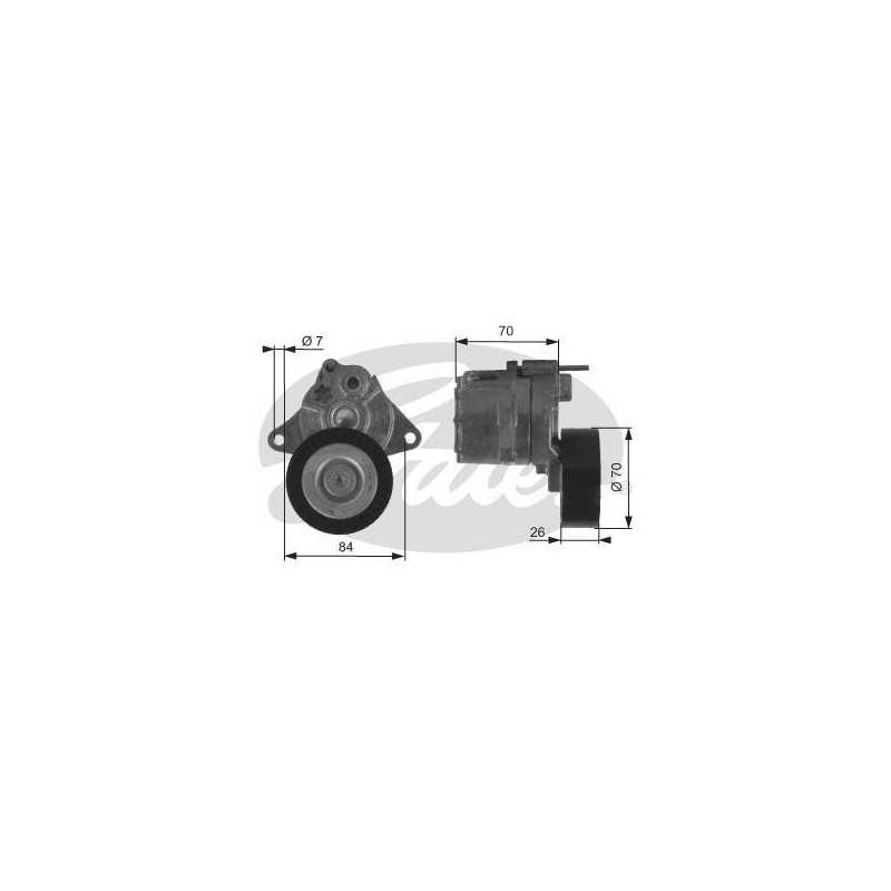 Galet tendeur de courroie d'accessoire Mercedes : Classe C, Classe E, Classe ML, Classe V, Sprinter, Viano, Vito T38415