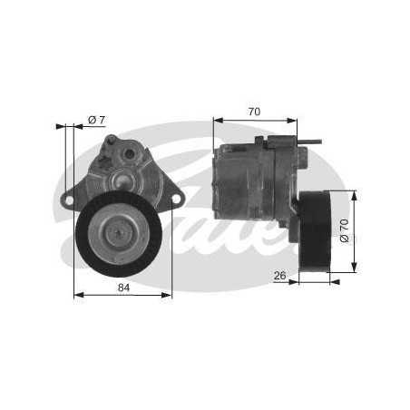 Galet tendeur de courroie d'accessoire Mercedes : Classe C, Classe E, Classe ML, Classe V, Sprinter, Viano, Vito T38415 Galet tendeur de courroie d'accessoire Mercedes : Classe C, Classe E, Classe ML, Classe V, Sprinter, Viano, Vito T38415