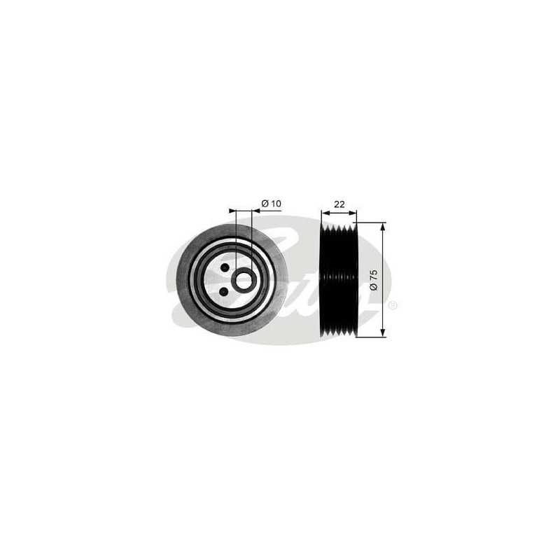 Galet tendeur de courroie d'accessoire Renault : Espace 3 , Laguna 1 , Safrane T36050 Gates Galet tendeur