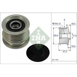 Poulie roue libre, alternateur : Seat Arosa, Skoda Felicia, Volkswagen : Caddy, Polo ( INA : 535000910 ) 535000910 First VH