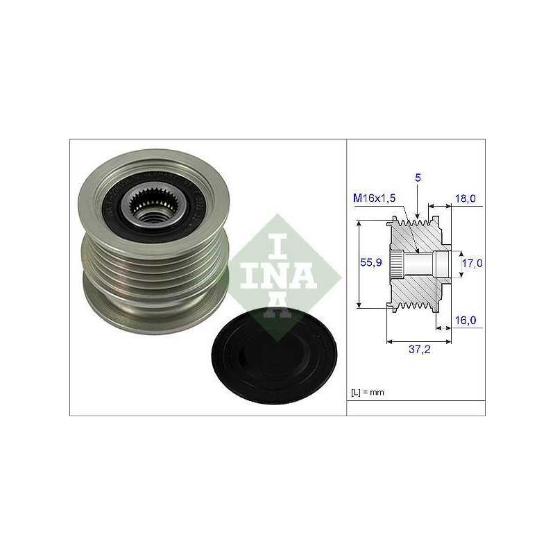 Poulie roue libre, alternateur : Seat Arosa, Skoda Felicia, Volkswagen : Caddy, Polo ( INA : 535000910 ) 535000910 First VH