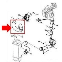 Durite de turbo Citroen C5 , Peugeot : 407 , 508 ( 2.0 HDI ) 720730320