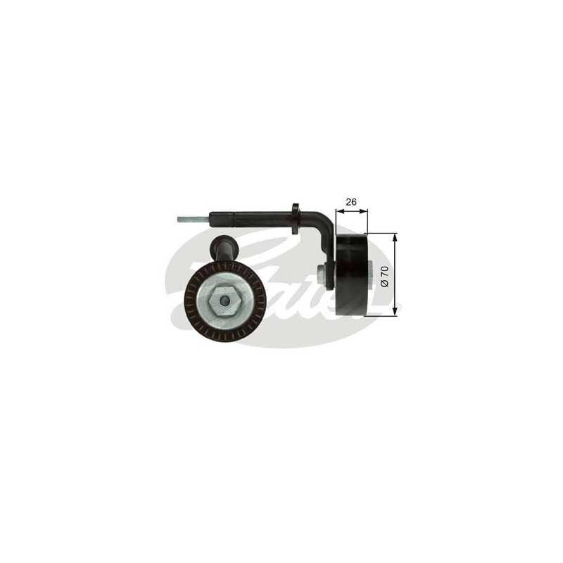 Galet tendeur de courroie d'accessoire BMW : Série 3 (E46, E90, E91, E92, E93) , Série 5 (E60, E61), X3 (E83) , X5 (E53) T390...