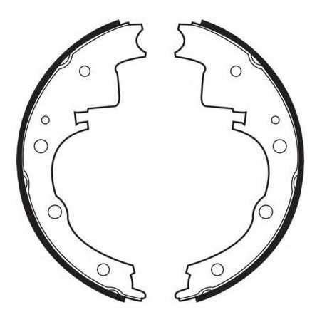 Jeu de 4 mâchoires de frein Iveco Daily SA6501 Brembo VH Jeu de 4 mâchoires de frein Iveco Daily SA6501 Brembo VH