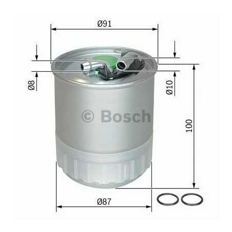 Filtre à carburant Jeep Grand Cherokee , Mercedes : C , G , GL , ML , S , Sprinter , Viano , Vito F026402056 Bosch Filtration