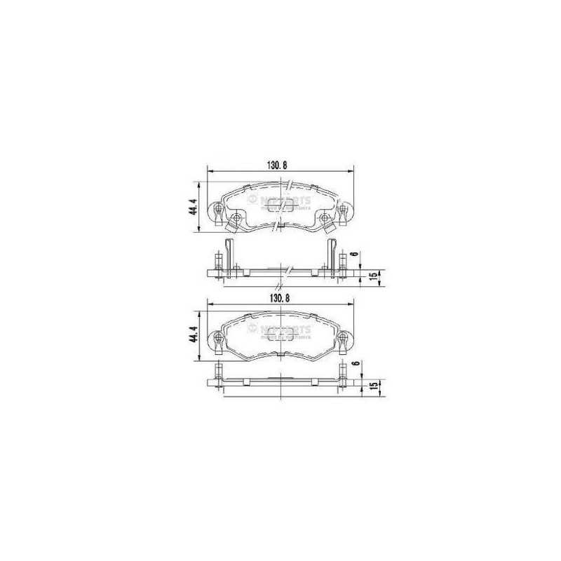 Jeu de 4 plaquettes de frein Opel Agila , Subaru Justy , Suzuki : Ignis , Wagon R J3608025 NIPPARTS VH