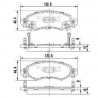 Jeu de 4 plaquettes de frein Opel Agila , Subaru Justy , Suzuki : Ignis , Wagon R J3608025 NIPPARTS VH