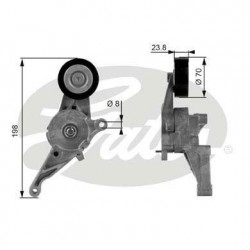 Galet tendeur de courroie d'accessoire Audi A3, Seat : Altea, Leon, Skoda Octavia, Volkswagen : Eos, Golf 5, Passat, Touran T...