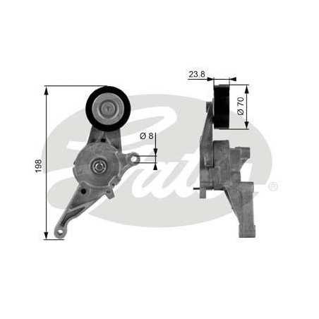 Galet tendeur de courroie d'accessoire Audi A3, Seat : Altea, Leon, Skoda Octavia, Volkswagen : Eos, Golf 5, Passat, Touran T... Galet tendeur de courroie d'accessoire Audi A3, Seat : Altea, Leon, Skoda Octavia, Volkswagen : Eos, Golf 5, Passat, Touran T...