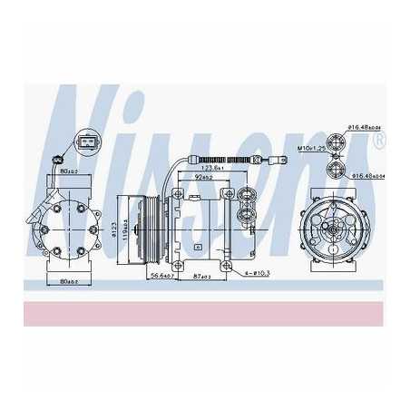 Compresseur de climatisation Citroen : Xsara , Xsara Picasso , Peugeot 206 21000221 First Compresseur de climatisation