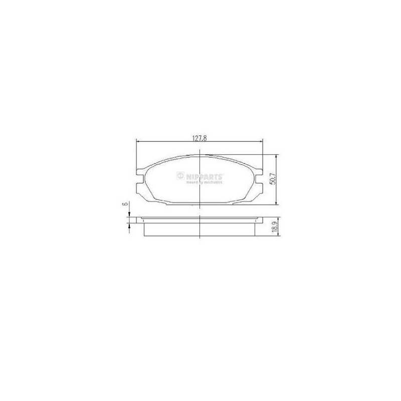 Jeu de 4 plaquettes de frein arrière Nissan Patrol J3611032 NIPPARTS VH