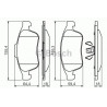Jeu de 4 plaquettes de frein avant Dacia : Duster , Lodgy , Renault : Fluence, Mégane 3 , Scénic 3 0986494441 Bosch VH