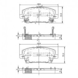 Jeu de 4 plaquettes de frein avant Honda Civic J3604065 NIPPARTS VH