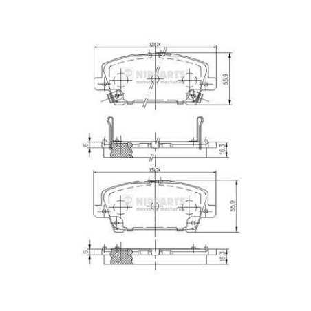 Jeu de 4 plaquettes de frein avant Honda Civic J3604065 NIPPARTS VH Jeu de 4 plaquettes de frein avant Honda Civic J3604065 NIPPARTS VH