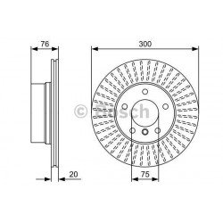 Jeu de 2 disques de frein arrière BMW : Série 1 ( E81, E82, E87, E88 ) , Série 3 ( E90, E91, E92, E93 ) , Z4 ( E89 ) 0986479...