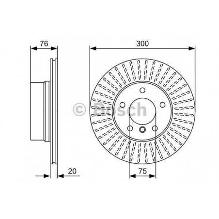 Jeu de 2 disques de frein arrière BMW : Série 1 ( E81, E82, E87, E88 ) , Série 3 ( E90, E91, E92, E93 ) , Z4 ( E89 ) 0986479...