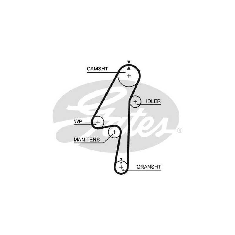 Courroie de distribution Volvo : C30, C70, S40, S60, S80, V50, V60, V70, XC 60, XC 70, XC 90 G5580XS Gates VH