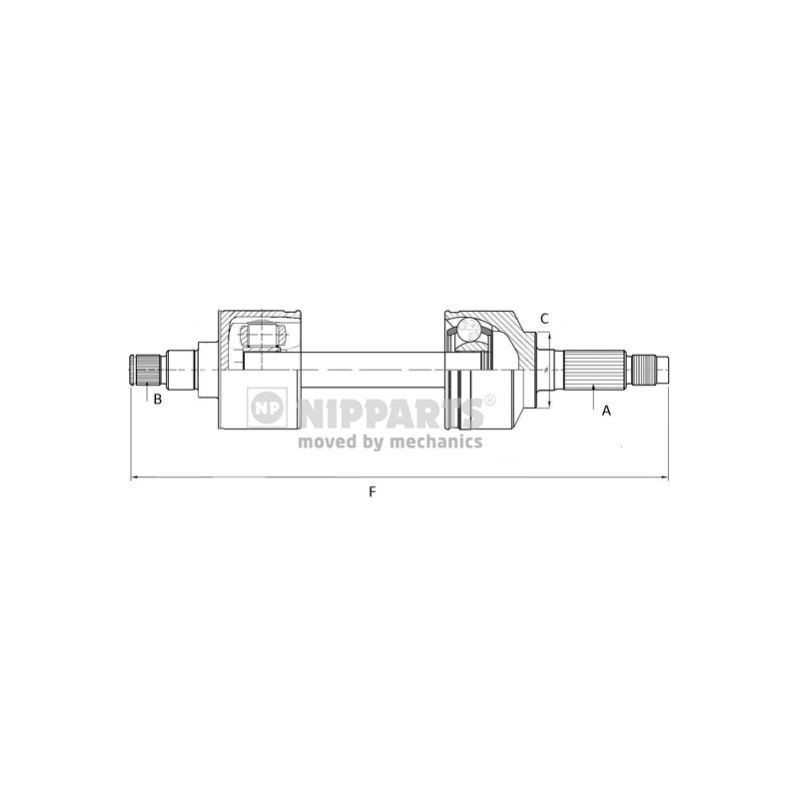 Cardan coté gauche Nissan Micra K11 18061330