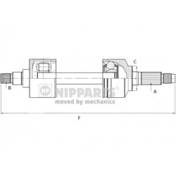 Cardan coté droit Nissan Micra K11 N2811006