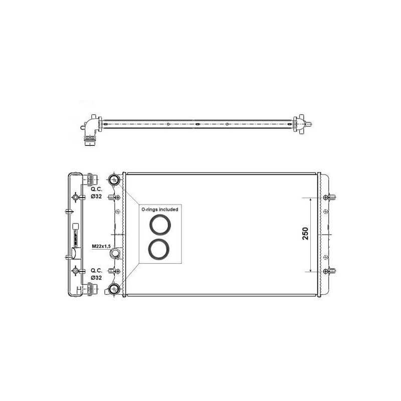 Radiateur moteur Audi : A3, TT, Seat : Toledo, Leon, Skoda Octavia, Volkswagen : Bora, Golf 4 R10548 First VH