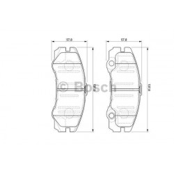 Jeu de 4 plaquettes de frein avant Opel Frontera B 101720149 Bosch Freinage