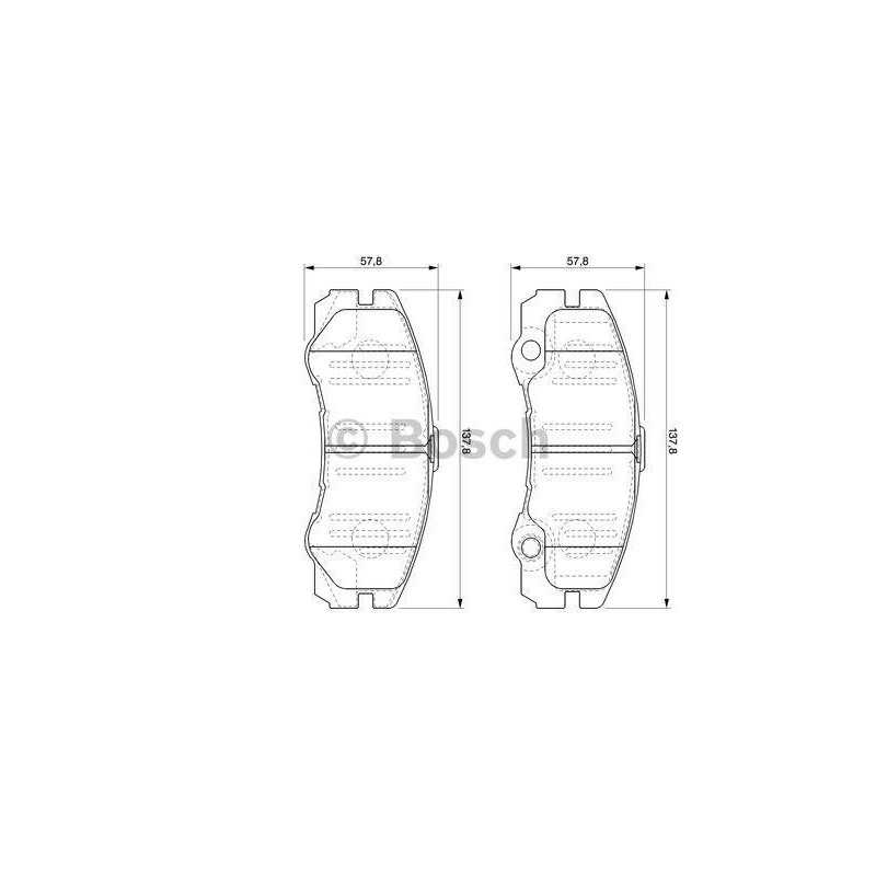 Jeu de 4 plaquettes de frein avant Opel Frontera B 101720149 Bosch Freinage