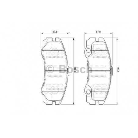 Jeu de 4 plaquettes de frein avant Opel Frontera B 101720149 Bosch Freinage