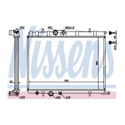 Radiateur moteur Citroen : Berlingo, C4, Xsara, Xsara Picasso, Peugeot : Partner, 206, 307 R11954