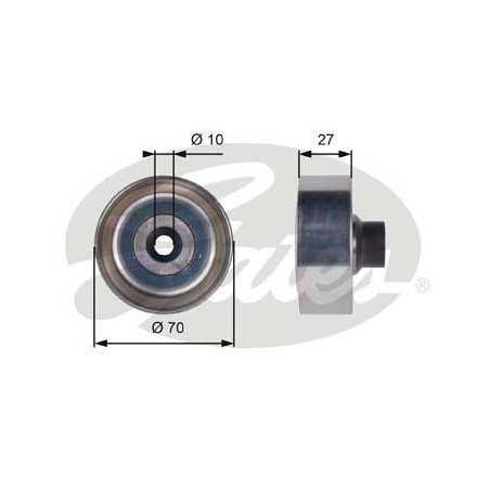 Galet enrouleur de courroie d'accessoire Citroen : C2, C3, C4, C4 Picasso, Peugeot : 206, 207, 307 ( 1.6 HDI ) T36361 Gates VH Galet enrouleur de courroie d'accessoire Citroen : C2, C3, C4, C4 Picasso, Peugeot : 206, 207, 307 ( 1.6 HDI ) T36361 Gates VH