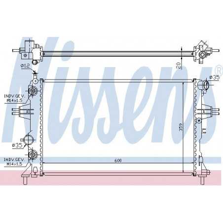 Radiateur moteur Opel : Astra G , Zafira A R12792 First VH Radiateur moteur Opel : Astra G , Zafira A R12792 First VH