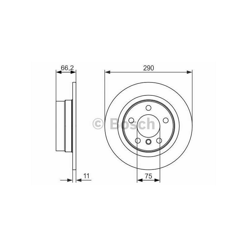 Jeu de 2 disques de frein arrière BMW Série 1 ( F20 , F21 , F22 ) 0986479043 First VH