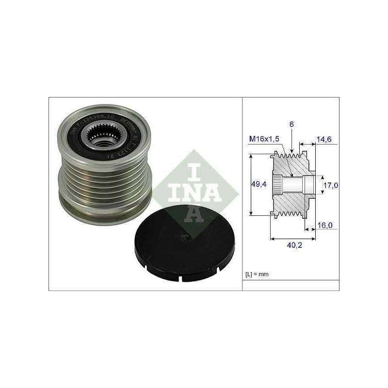 Poulie d'alternateur débrayable : Ford , Seat , Volkswagen 535000110 First VH