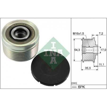 Poulie alternateur roue libre : Citroen, Fiat, Ford, Lancia, Mazda, Peugeot, Suzuki 535003910 First VH Poulie alternateur roue libre : Citroen, Fiat, Ford, Lancia, Mazda, Peugeot, Suzuki 535003910 First VH