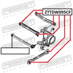 Silent Bloc de Suspension Arriere - Suzuki Grand Vitara 2 Ssang Yong ZTTDW095CF