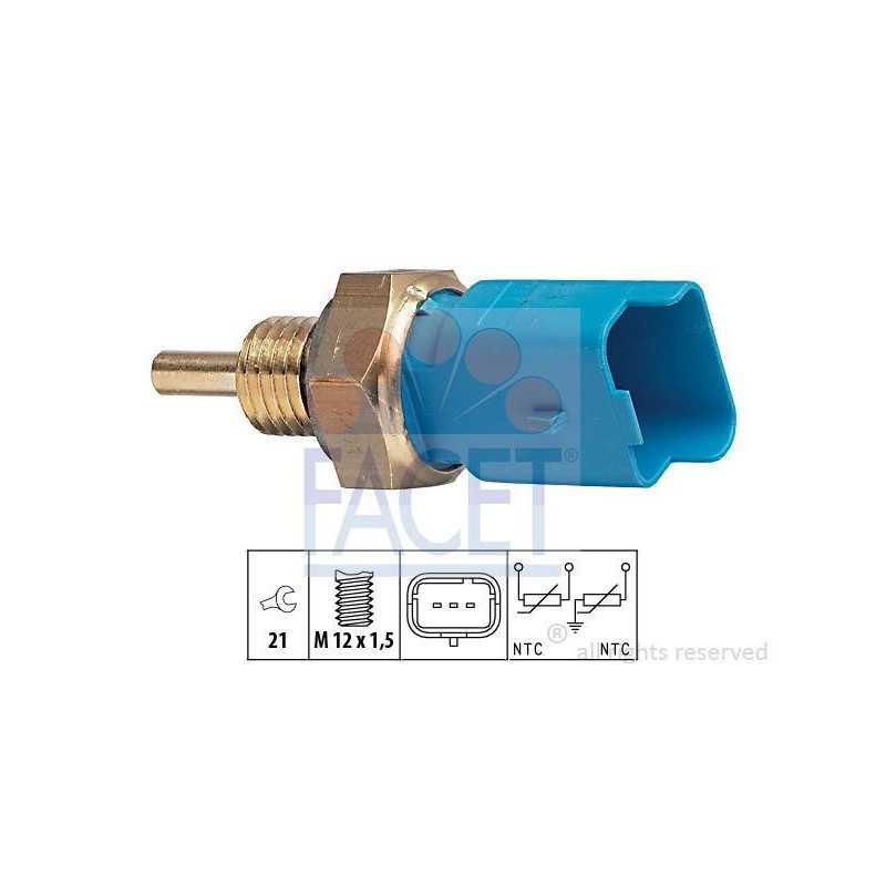 Sonde de température du liquide de refroidissement ( cosse bleu ) : Citroen , Fiat , Peugeot , Renault 530 291 First VH