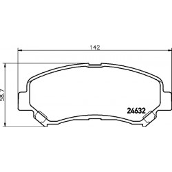 Jeu 4 Plaquettes de frein avant pour Nissan Qashqai X-Trail 5001123